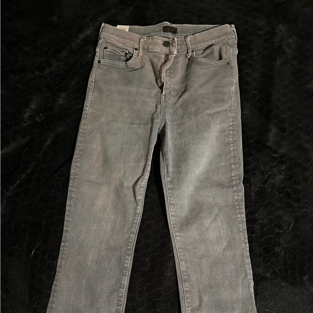 MOTHER Womens Slim Gray Jeans